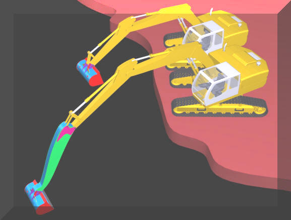 Long-reach excavator attachment
